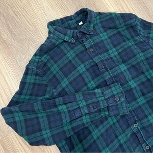 American Republic Green Navy Plaid Flannel Button Down Shirt Men’s Medium
